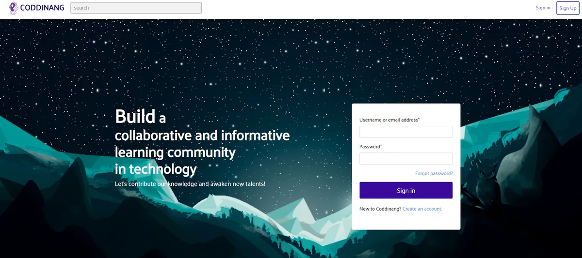 coddinang — Web platform / project community